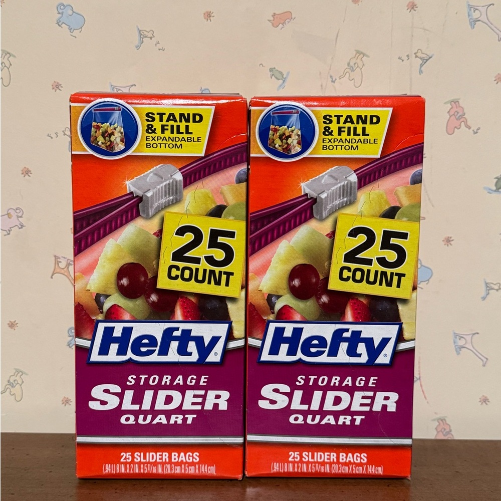 Hefty Storage Slider Quart Bags